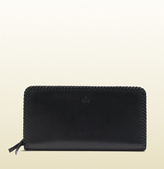 Thumbnail for your product : Gucci Handwoven Leather Zip Around Wallet