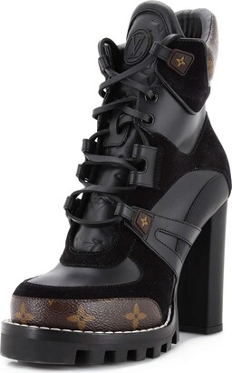 LOUIS VUITTON boots 1A4EL9 line ankle boots Skyline Suede Black