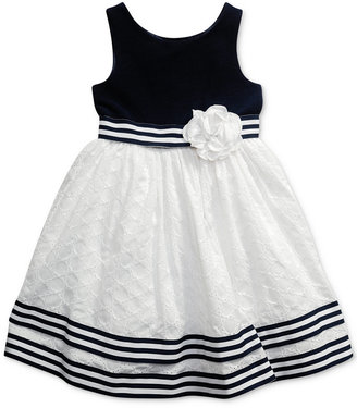 Sweet Heart Rose Eyelet-Skirt Dress, Little Girls (2-6X)