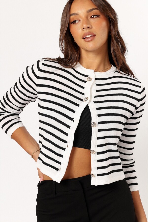 Petal and Pup Women's Cynthia Striped Button Front Cardigan