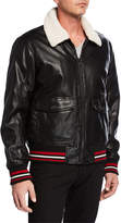 Thumbnail for your product : Modern American Designer Men's Faux-Leather Bomber Jacket