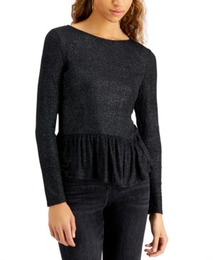 black and gold peplum top