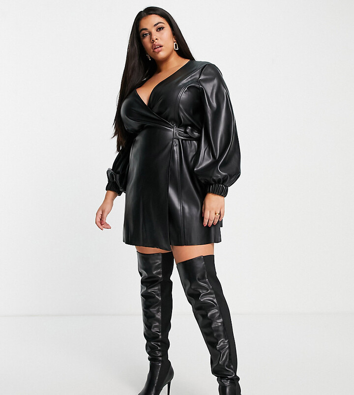Leather Wrap Dress | Shop the world's ...