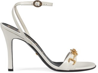 Gucci Women's leather sandal with Horsebit chain