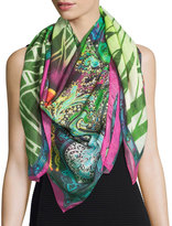 Thumbnail for your product : Etro Multipattern Voile Square Scarf