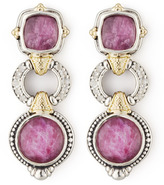 Thumbnail for your product : Konstantino White Topaz & Ruby 3-Tier Drop Earrings