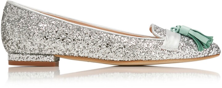 silver glitter shoes