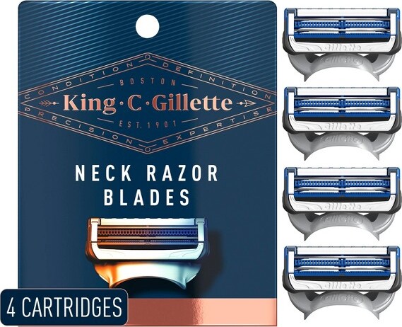 KingC.GilletteMen'sNeckRazorBlades-4ct