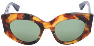 Gucci Tortoiseshell Cat-Eye Web Sunglasses