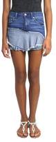 Thumbnail for your product : Tractr Distressed Pieced Denim Skirt