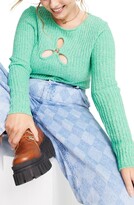 Thumbnail for your product : ASOS DESIGN Curve Flower Cutout Rib Sweater