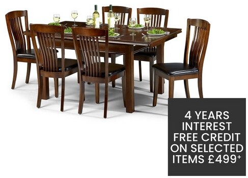 Julian Bowen Canterbury 120 160 Cm, Dining Room Table And Chairs Interest Free Credit
