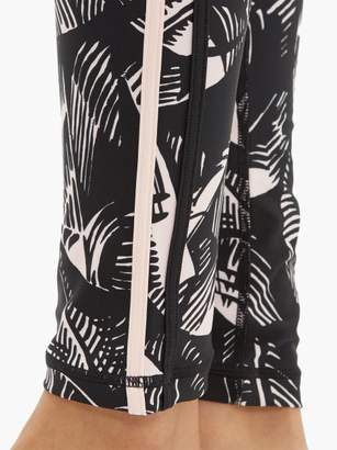 The Upside Japanese Forest-print Technical-jersey Leggings - Womens - Black Pink