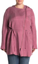 Thumbnail for your product : MelloDay Hooded Roll-Sleeve Zip Anorak Jacket