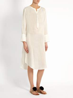 Loup Charmant Algiers Half Button Cotton Tunic Dress - Womens - White