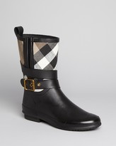 Thumbnail for your product : Burberry Rain Boots - Holloway Mid Buckle Check
