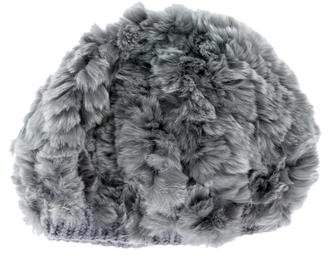 Helen Kaminski Fur-Trimmed Knit Beret