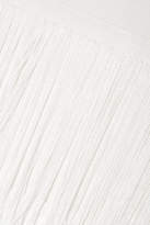 Thumbnail for your product : Herve Leger Fringed Bandage Halterneck Midi Dress - White