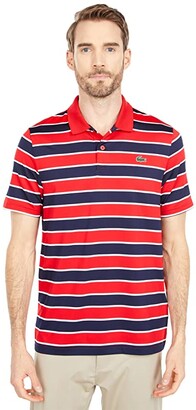 Lacoste Short Sleeve Horizontal Large Stripe Polo - ShopStyle