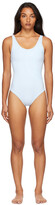 Thumbnail for your product : Burberry Blue Bio-Based Logo One-Piece Swimsuit
