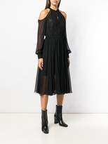 Thumbnail for your product : Ermanno Ermanno sheer lace cold shoulder dress