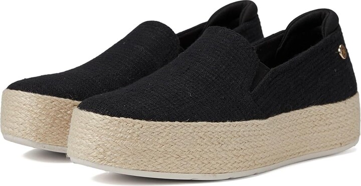 BOBS from SKECHERS Martha Stewart - Bobs Sesame - By The Bay Women's Shoes Black : 9 B - Medium Canvas