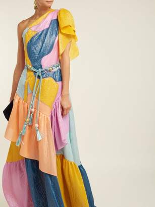 Peter Pilotto Tiered Ruffled Silk Blend Organza Gown - Womens - Multi