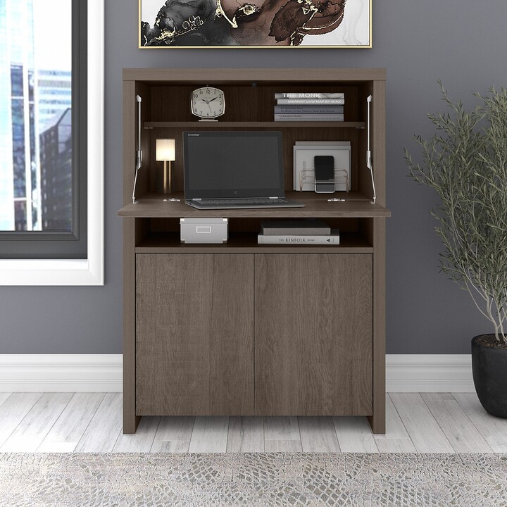 Bush Furniture Bristol Modern Secretary Desk with Storage