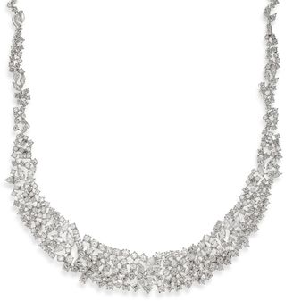 Kenneth Jay Lane CZ by Mini Mosaic Statement Collar Necklace