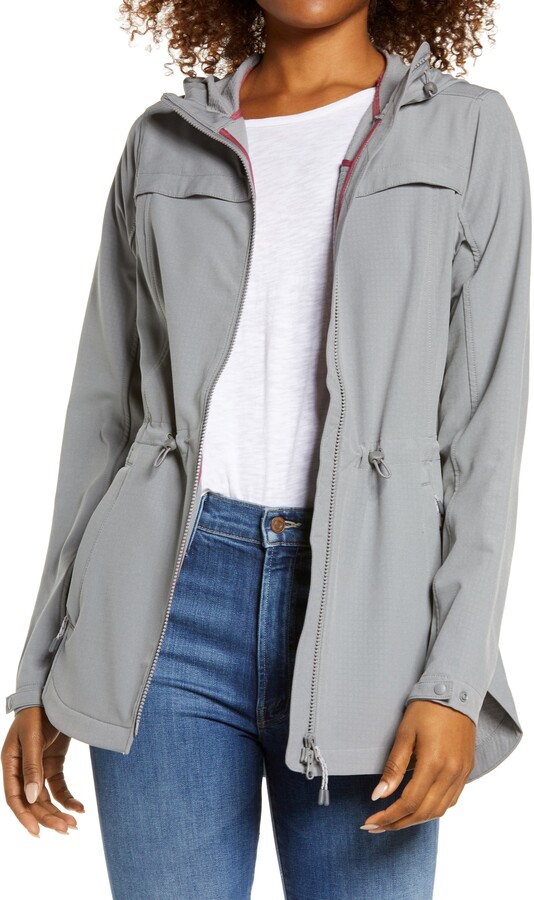 gray jacket with hood