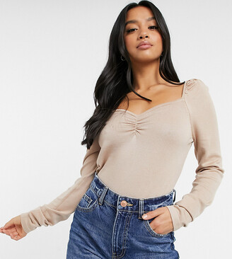 Sweetheart Neckline Ribbed Top  Bustier Knit Sweater  Sweetheart Neckline Jumper  Knit Jumper Women  Sweater Rib Knit  Ribbed Top