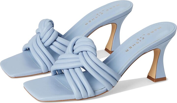 Marc Fisher LTD Dru Women's Wedge Shoes Light Blue Leather : 8.5 M