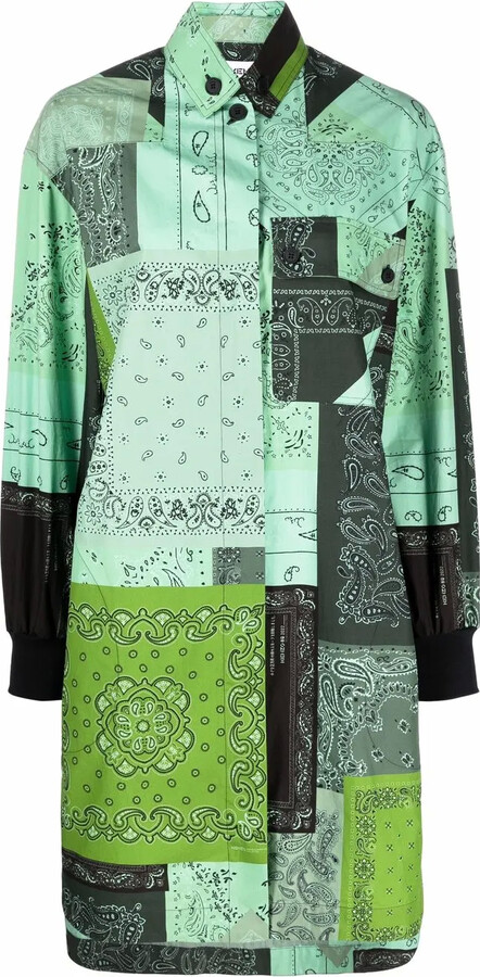 Kenzo Paisley-Print Shirt Dress