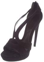 Thumbnail for your product : Alexander McQueen Suede Platform Sandals Black Suede Platform Sandals