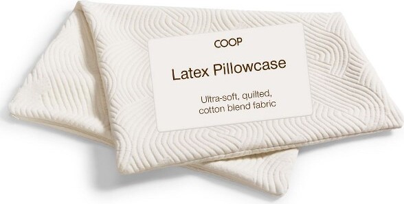 Coop Home Goods CoopHomeGoodsLatexPillowCoverKing,Ultra-Soft,BreathableCotton-BlendPillowcasewithZipper,MachineWashable,Eco-Friendly,QuiltedCover