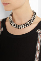 Thumbnail for your product : Missoni + V&A double-strand palladium-plated woven necklace