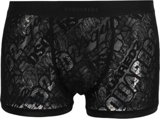 Swbreety Men's Mesh Fishnet Sheer Underwear Bikini Boxer Briefs Underpants  Black at  Men's Clothing store