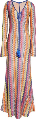 Alexis Zoey Chevron Stripe Long Sleeve Maxi Dress