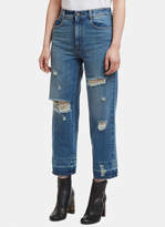 Stella Mccartney Distressed Cropped Jeans in Blue