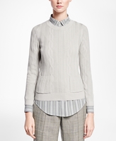 Thumbnail for your product : Brooks Brothers Cable-Knit Crewneck Sweater