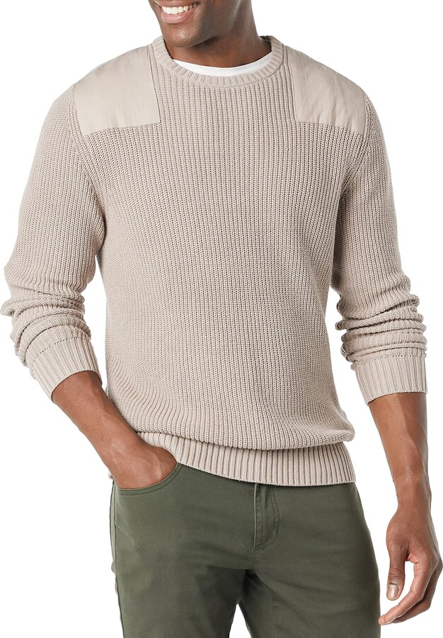 Goodthreads Men's Soft Cotton Ottoman Stitch Crewneck Sweater