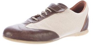 Loro Piana Leather-Trimmed Low-Top Sneakers