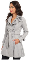 Thumbnail for your product : Brigitte Bailey Double Breasted Jacket with Front Ruffles and Self Belt