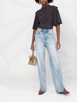 Thumbnail for your product : Etoile Isabel Marant Ruffle Detail T-Shirt With Broderie Anglaise