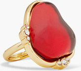 Thumbnail for your product : Kenneth Jay Lane Gold-tone stone ring