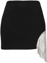 Thumbnail for your product : Area Bonded Wool Mini Skirt W/ Crystal Fringe