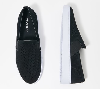 vionic perforated slip on sneaker