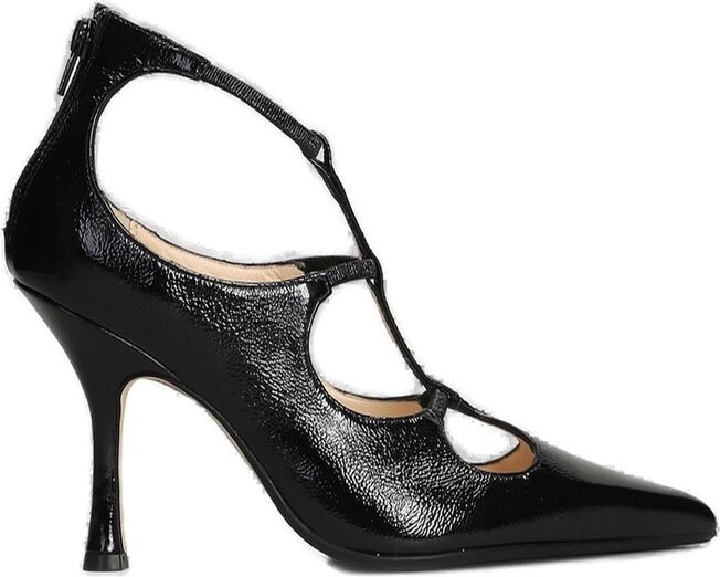 ANNA F. Rear Zipped Cut Out Pumps
