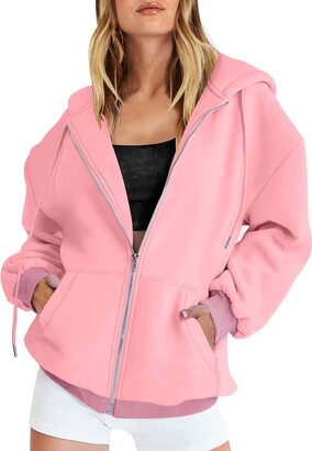 ZERDOCEAN Womens Plus Size Full Zip-Up Hoodie Jacket Cotton Sweatshirt
