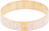 Thumbnail for your product : Alexander McQueen Gold & Pink Enamel Skull Bangle
